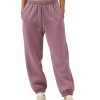 Womens Fleece High Waisted Sweatpants Drawstring Lounge Joggers Pants