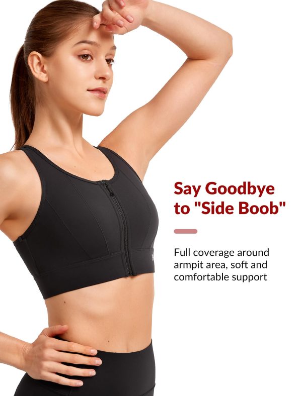 71LOqEN6DOL.jpg Front Closure Sports Bras for Women High Support Large Bust Supportive Sports Bra High Impact for Running