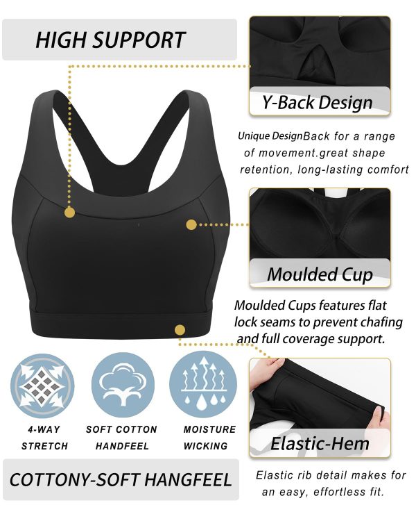 71Lu7UTPIaL.jpg Sports Bras for Women High Support,Racerback Molded Cup High Impact Sports Bra Workout Yoga Bra