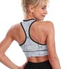 Beluga Wave Women's Sports Bra Padded Support Bras Yoga Workout Tank Top