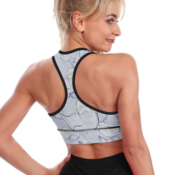 71OzdV0LML.jpg Beluga Wave Women's Sports Bra Padded Support Bras Yoga Workout Tank Top