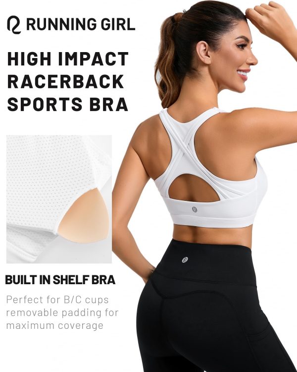 71PZYYsccJL.jpg High Impact Sports Bras for Women High Support Women??s Sports Bra Racerback Workout Running Bra