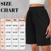 3 Pack Women's 8" Bermuda Shorts, High Waist Stretch Casual Knee Length Bottoms Summer Athletic Gym Short with Pocket