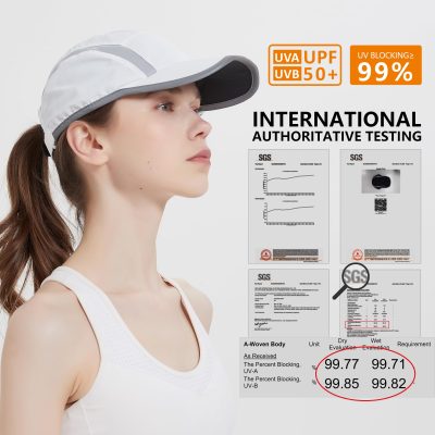 2 Pack Reflective Foldable Sports Hat UPF 50+ Sun Protection Outdoor Run Hats for Men and Women