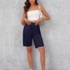3 Pack Women's 8" Bermuda Shorts, High Waist Stretch Casual Knee Length Bottoms Summer Athletic Gym Short with Pocket