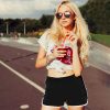 5 Pieces Cotton Shorts Dolphin Design Athletic Shorts Women Sports Shorts for Dance, Yoga, Running