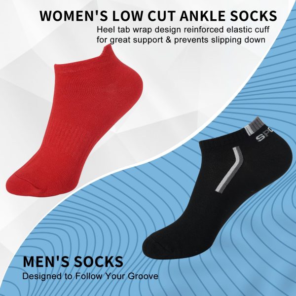 71SWswKsSnL.jpg 20 Pairs Womens Ankle Socks Low Cut Athletic Running Sports Colorful Short Socks with Tab