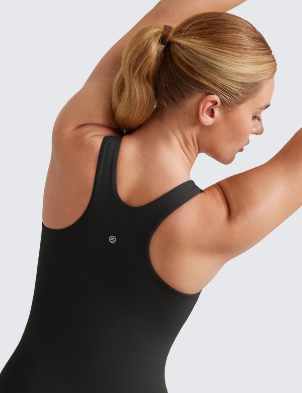 71TVEUL7n7L.jpg Butterluxe Womens Racerback Workout Tank Top with Built in Shelf Bra - Padded High Neck Yoga Athletic Camisole