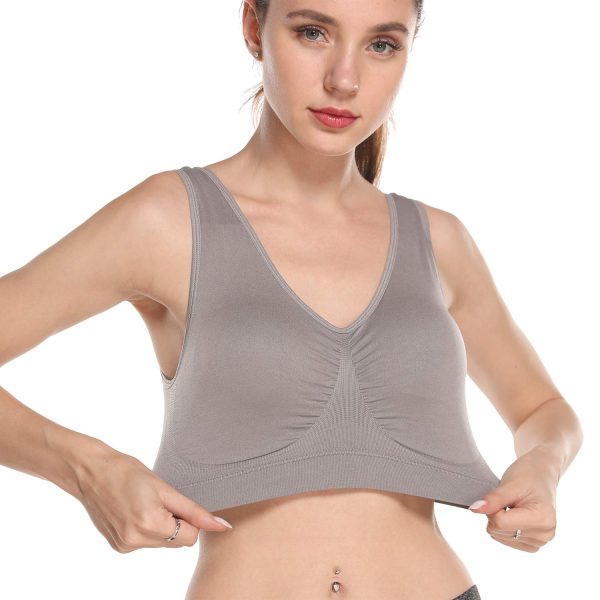 71UsLEWjqL.jpg 3 Pack Sports Bras for Women Wirefree Padded Workout Yoga Gym Fitness Bra Medium Support
