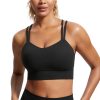 Softness Mold Womens Butterluxe Strappy Longline Sports Bra - Double Spaghetti Strap Workout Yoga Crop Top Athletic