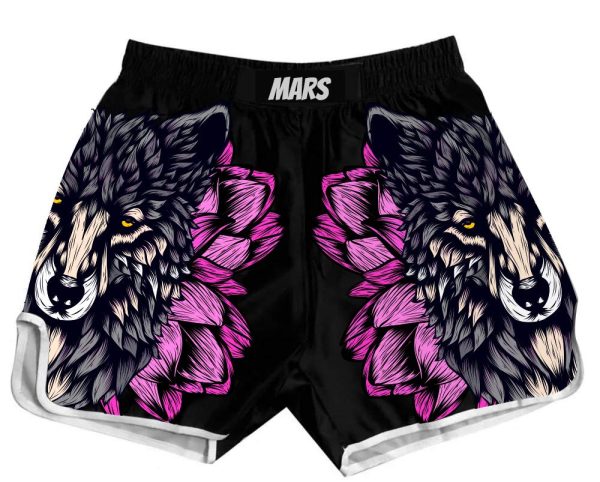71YQ2Bns1AL.jpg Wolf Skull Muay Thai Shorts Combat Fight MMA Boxer Boxing Trunks