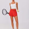 High Waisted Running Shorts for Women 3" Inseam Mesh Liner Quick Dry Sport Athletic Workout Shorts with Zip Pockets