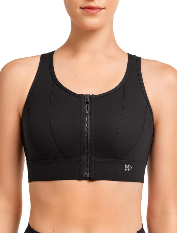 71csWiw0lbL.jpg Front Closure Sports Bras for Women High Support Large Bust Supportive Sports Bra High Impact for Running