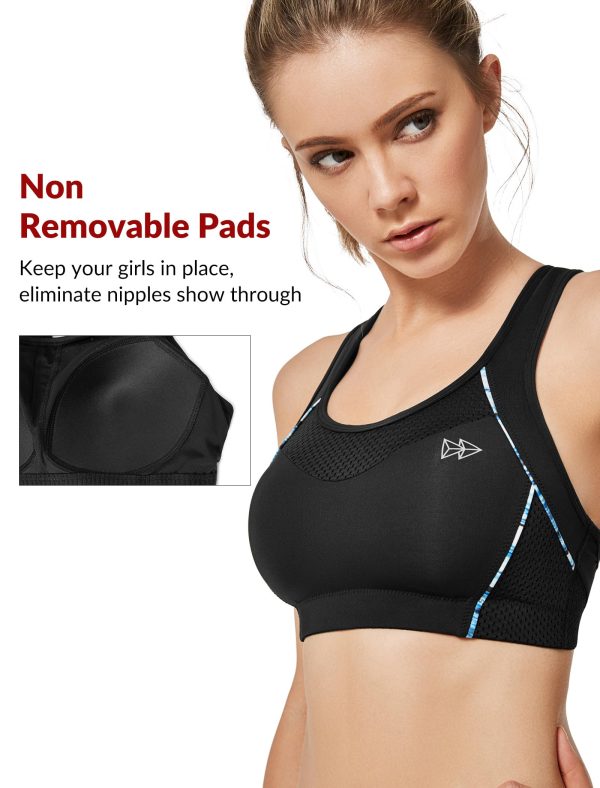 71e2pkCaSVL.jpg Sports Bras for Women High Impact Support Racerback Sports Bra Plus Size No Underwire for Running Workout