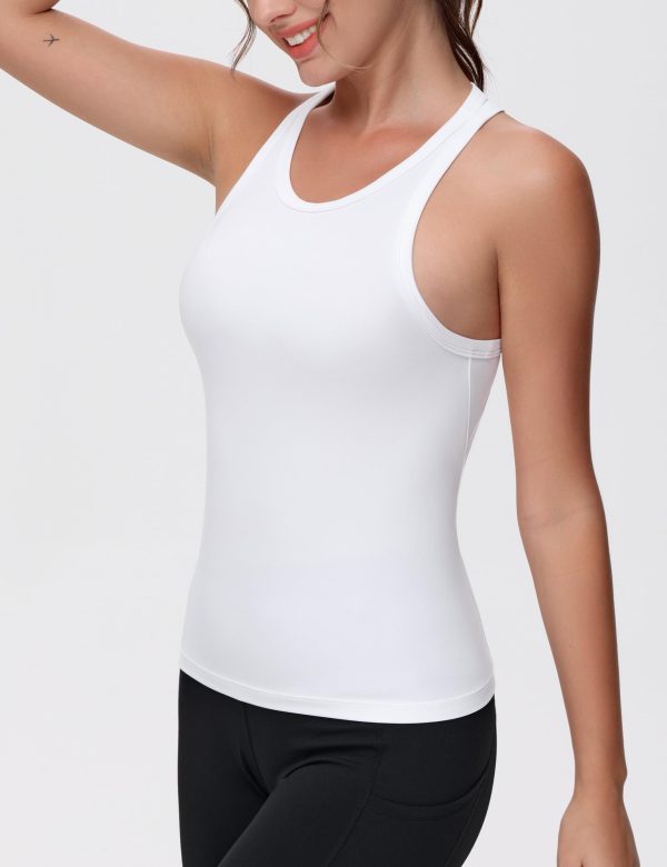 71eqjFJiAOL.jpg Women's Racerback Workout Tank Tops Slim Fit Soft Sleeveless Yoga Shirts