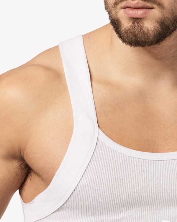 71ezebMimQL.jpg Men's 3-Pack Cotton Square Neck Tank Top