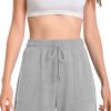 Widen Waistband Sweat Pants for Women Exposed Pockets Lounge Sweatpants Straight Leg Pants 29???? Inseam
