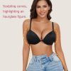 Women's Deep Plunge Push Up Low Cut Thick Padded Underwire Everyday Bra
