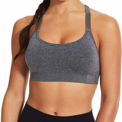 Women Sports Bra, 3-Pack (Black/White/Grey, X-Large)