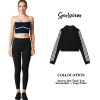 Sleeveless Spaghetti Strap Padded Sports Bra Tank Tops Square Neck Double Layer Workout Fitness Basic Crop Tops