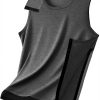 Unisex Shoulder Surgery Shirts, Shoulder Snap-Access Tank Tops, Arm Broken,Snap Open Sleeveless Shirt