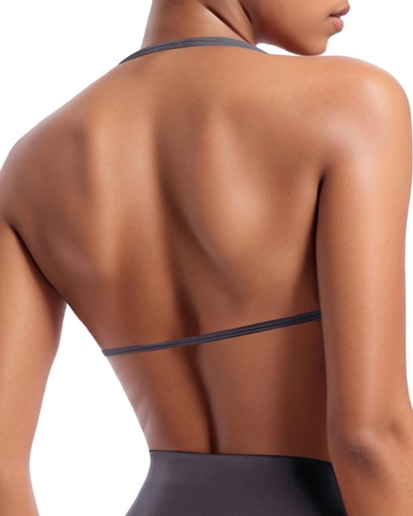 71mLTu3d4JL.jpg Halter Sports Bras for Women Padded Strappy Bra Open Back Workout Gym Crop
