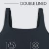 Womens Butterluxe Double Lined Square Neck Tight Tank Tops Sleeveless Workout Cropped Casual Yoga Fitted Shirts