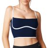 Sleeveless Spaghetti Strap Padded Sports Bra Tank Tops Square Neck Double Layer Workout Fitness Basic Crop Tops