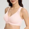 Women's Full Coverage Front Closure Posture Back Unpadded Wirefree Everyday Bra -Comfort and Double Support