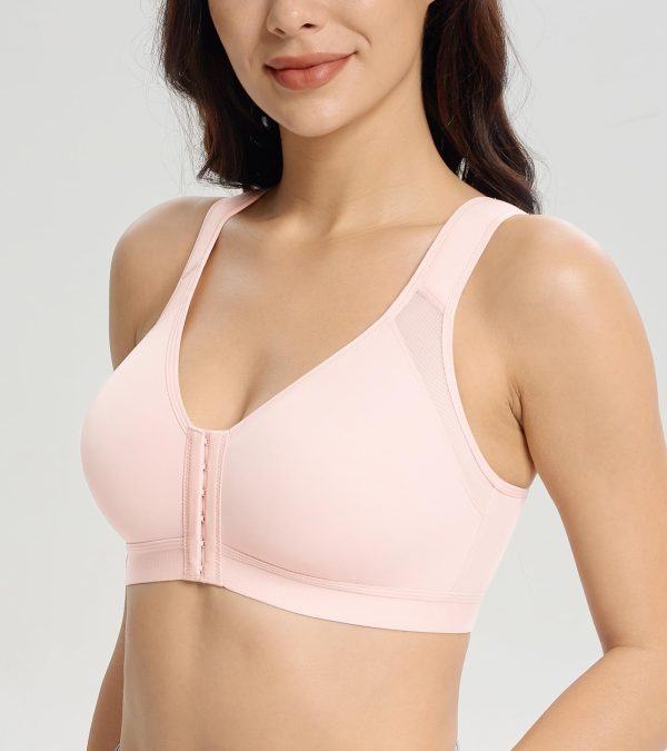 71mmUzE4rYL.jpg Women's Full Coverage Front Closure Posture Back Unpadded Wirefree Everyday Bra -Comfort and Double Support