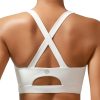 Sports Bra for Women High Support Molded Cup Strappy Running Sports Bras Workout Sports Bra