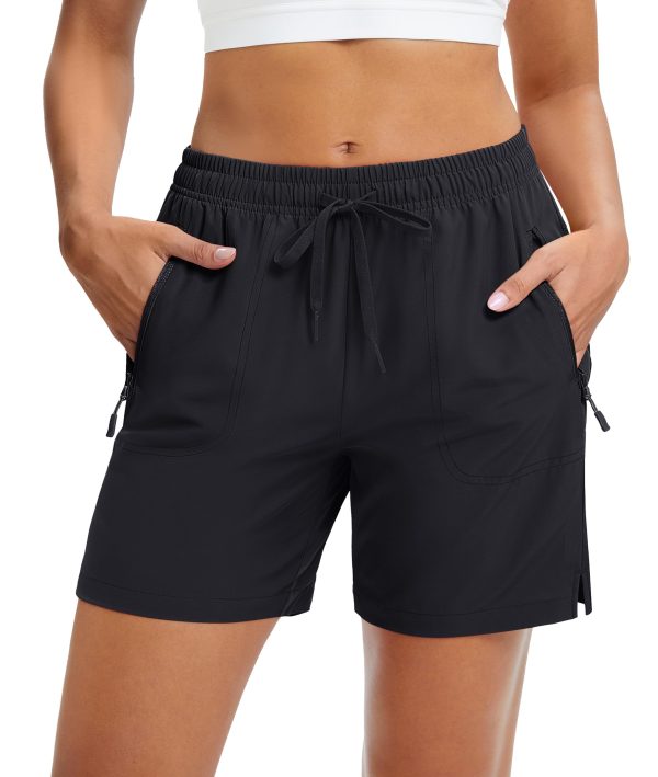71ojeec6BL.jpg Women's 5" Hiking Shorts UPF 50+ Quick Dry Lightweight Athletic Running Golf Summer Casual Shorts with Pockets