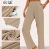3 Pack Women's Lounge Pants, Cozy Wide Leg Lounge Pants with Pockets Loose Flowy Yoga Sweatpants Workout Comfy Jogger