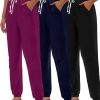 3 Pcs Women's Joggers Pants Casual Soft Sweatpants Lounge Pants High Waisted Athletic Joggers with Pockets