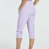 3 Pack: Women's Ribbed Capri Jogger Lounge Sweatpants with Pockets Yoga Workout (Available in Plus Size)