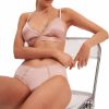 Women's Silk Satin Triangle Bralette Soft Cup Wireless Bra with Removable Pad
