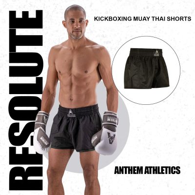 Muay Thai Shorts - Kickboxing Short Boxing Trunks for Men & Women - 50/50 Classic Infinity Resolute