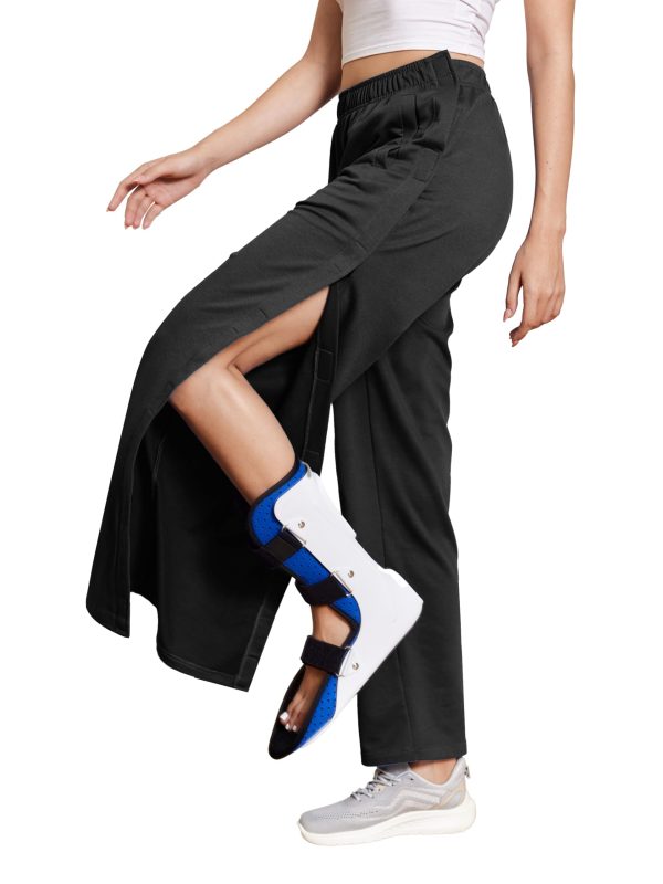 71uFYRCVXDL.jpg Deyeek Tear Away Pants for Women Side Snap Button Sweatpants Loose Fit Casual Post Surgery Adaptive Clothing with Pockets