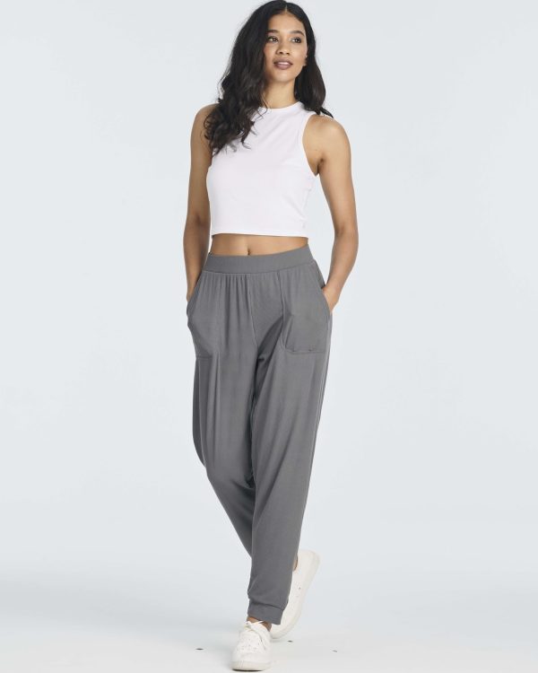 71ueUn5r8uL.jpg 3 Pack: Women's Ribbed Lounge Jogger Cuffed Yoga SweatpantsPockets (Available in Plus)