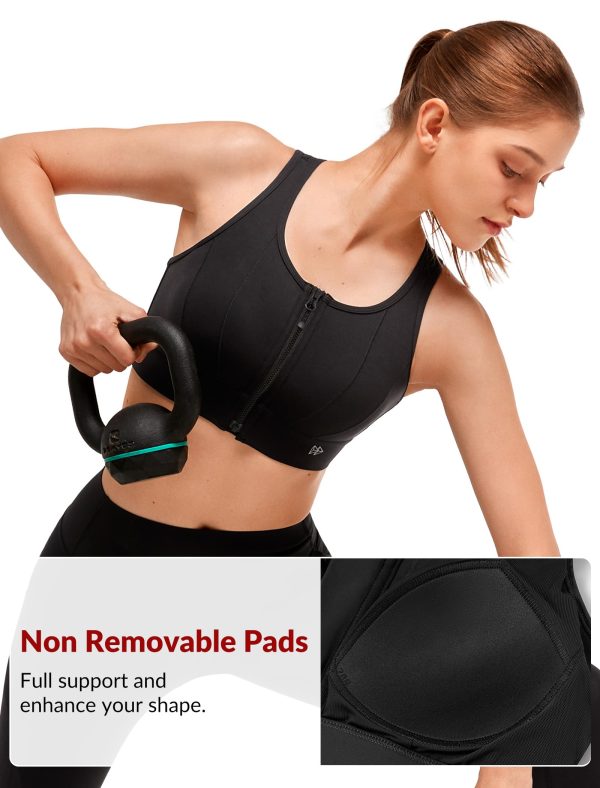 71v2ZZRRRgL.jpg Front Closure Sports Bras for Women High Support Large Bust Supportive Sports Bra High Impact for Running
