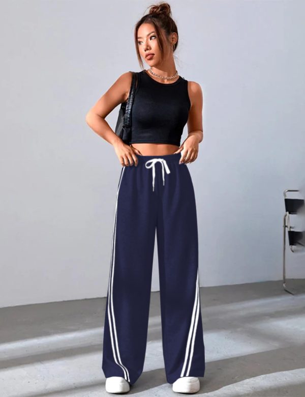 71vNIbenPbL.jpg Quenteen Women's Wide Leg Sweatpants Casual High Waisted Straight Sweat Pants Drawstring Joggers with Pockets
