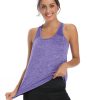 5 Pack Womens Workout Tops Mesh Racerback Tank Tops Sleeveless Athletic Gym Yoga Shirts