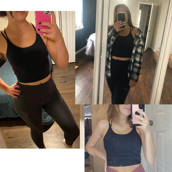 71wNiuHGxEL.jpg Womens Padded Sports Bra Fitness Workout Running Camisole Crop Top with Built in Bra