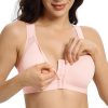 Women's Full Coverage Front Closure Posture Back Unpadded Wirefree Everyday Bra -Comfort and Double Support