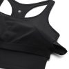 Butterluxe Womens Y-Back Racerback Longline Sports Bra - Padded Scoop Neck Workout Crop Tank Top with Built in Pads