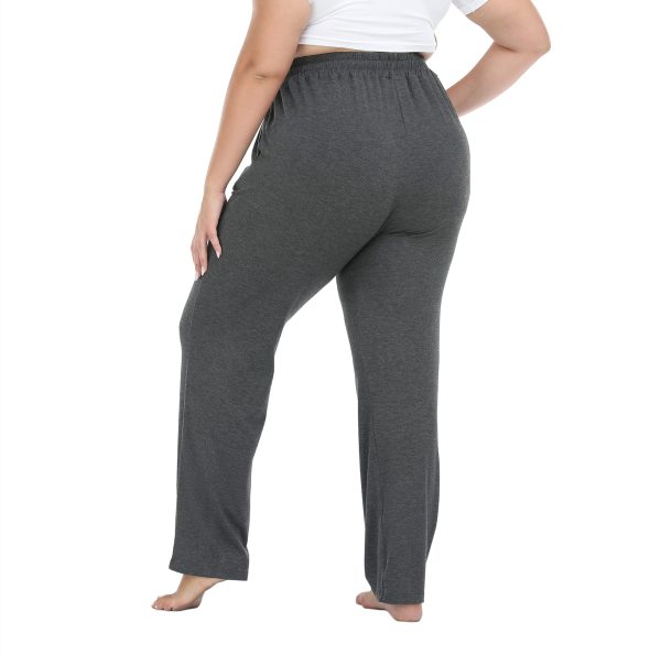 71zKLYHFkL.jpg Women's Plus Size Comfy Lounge Pants Active Yoga Sweatpants Casual Stretchy Jogger Pants with Pockets Drawstring