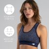 Seamless Womens Medium Impact Racerback Sports Bra - Padded Workout Yoga Top