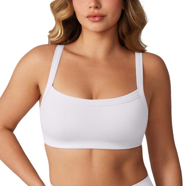 81-E-Wmx-bL.jpg Hugcurve Adjustable Sports Bra Square Neck Wireless Padded Yoga Workout Tops
