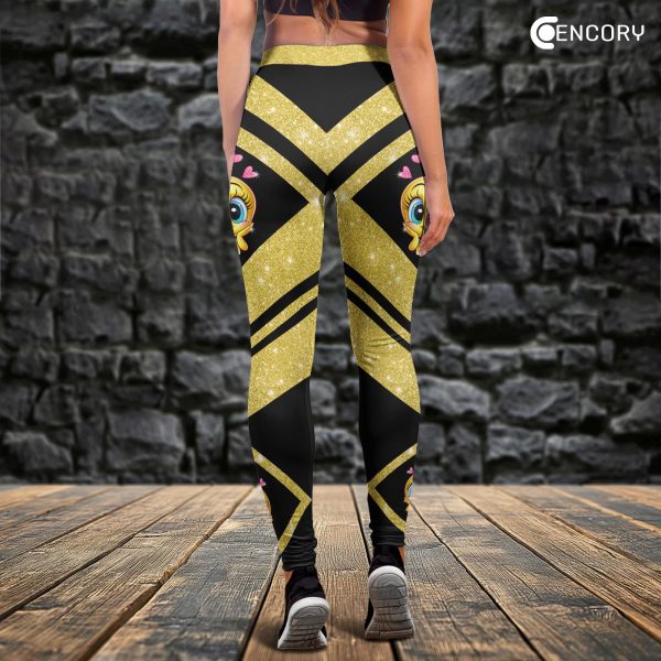 81-ET2STVSL.jpg Cartoon Character Yoga Sets for Women 2 Piece, Women Workout Sets, Tank Top and Leggings Set, Women's Activewear Leggings
