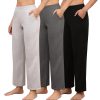 3 Pack Women's Wide Leg Petite Sweatpants, Loose Fit Lounge Pants with Pocket Casual High Waist Sweatpants??XS-XL